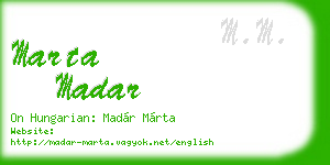 marta madar business card